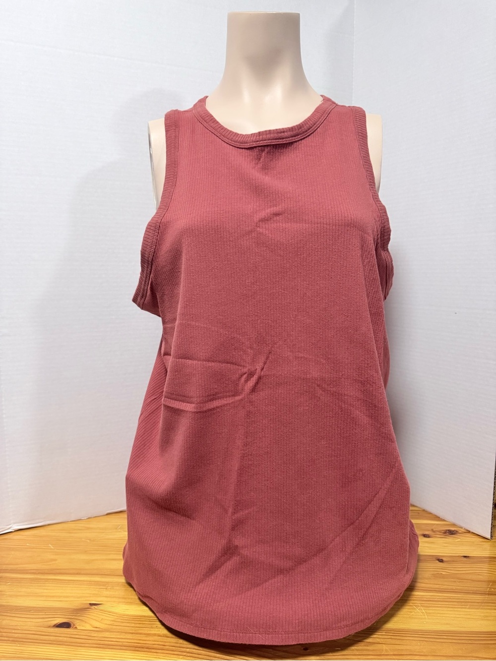 Maurices Ribbed Tank Top in Dusty Rose